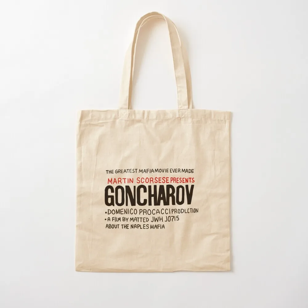 Goncharov Label Re-creation Tote Bag university shopper bag Reusable bags shopper bags for women Canvas Tote Bag