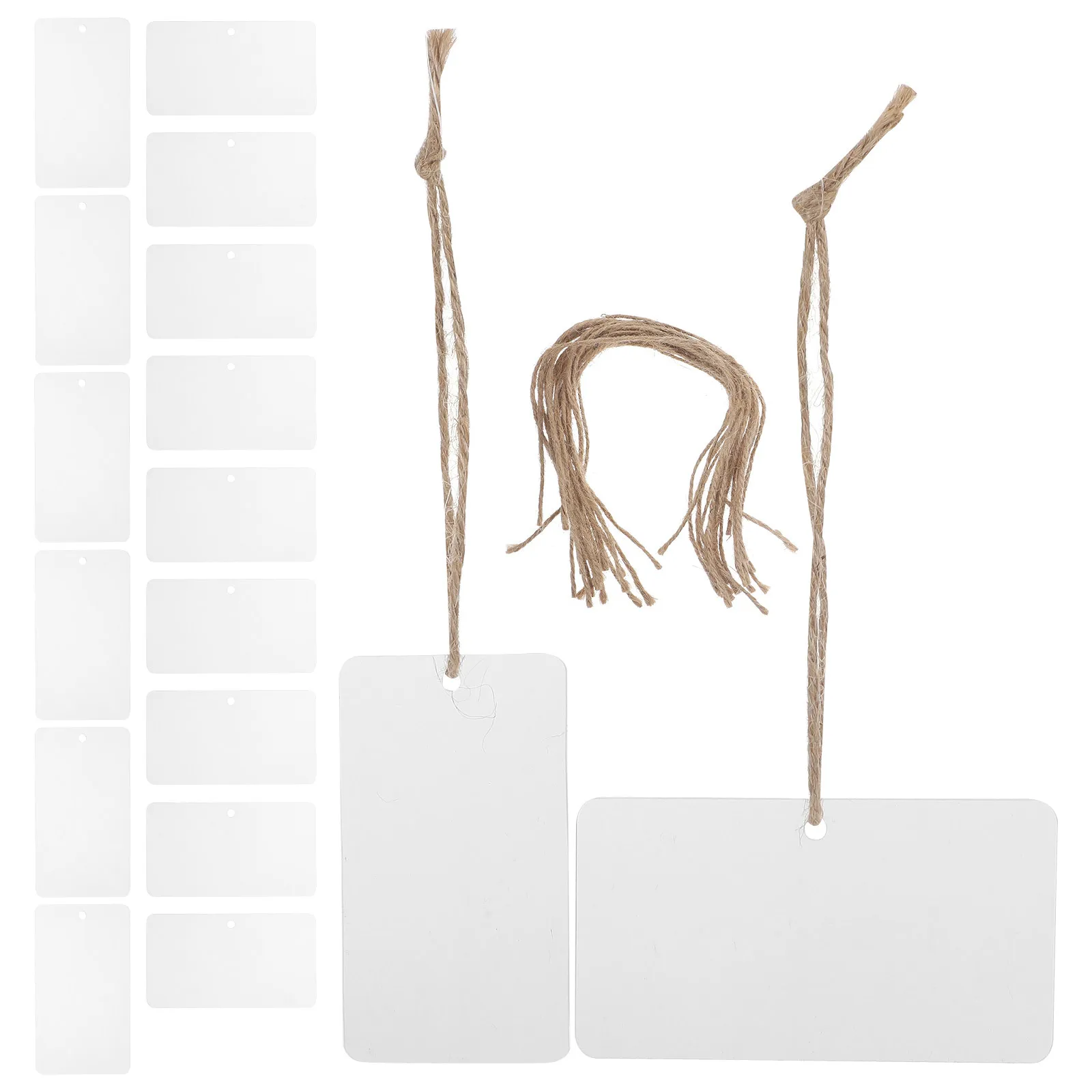 

20Sets Acrylic Basket Hanging Labels Blank Writable Tags for Kitchen Pantry Bin Organizer Storage Acrylic Blanks Ornaments