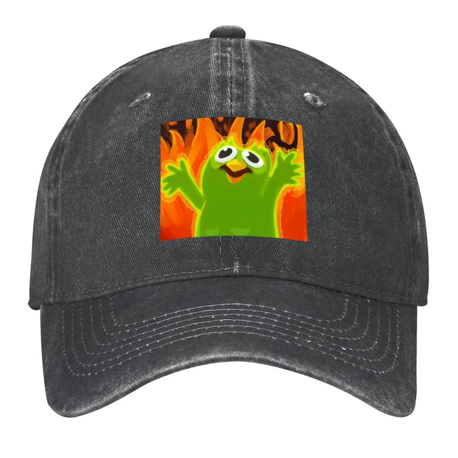 

Elmo Meme Paint Duolingo version FANART Baseball Cap sun caps men's big size hat designer cap Big Size Hat Men's Luxury Women's