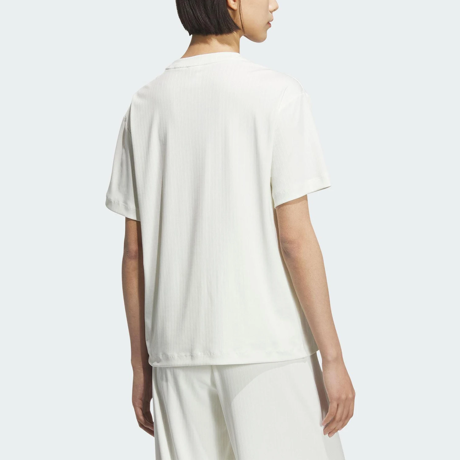 Adidas Authentic Three Leaves Women's Skin-Friendly Comfortable Daily Knitted T-Shirt KD1862