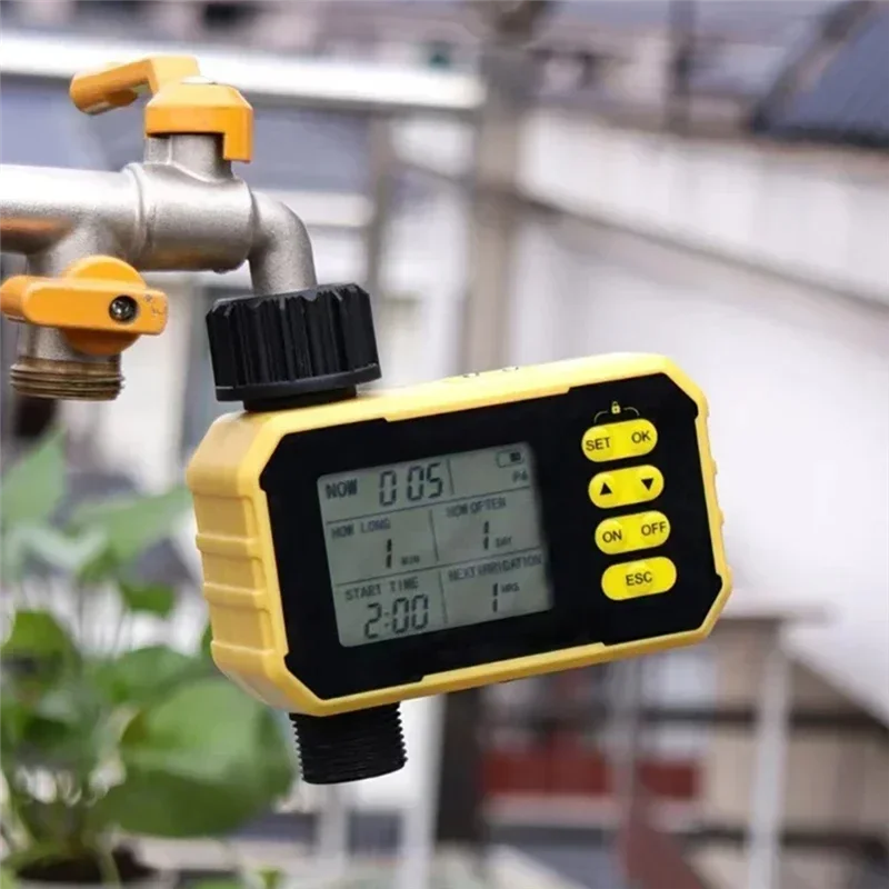 ABJN-Solar Powered Intelligent Irrigation Watering Timer Automatic Lawn Plant Garden Controller Auto Water Saving System