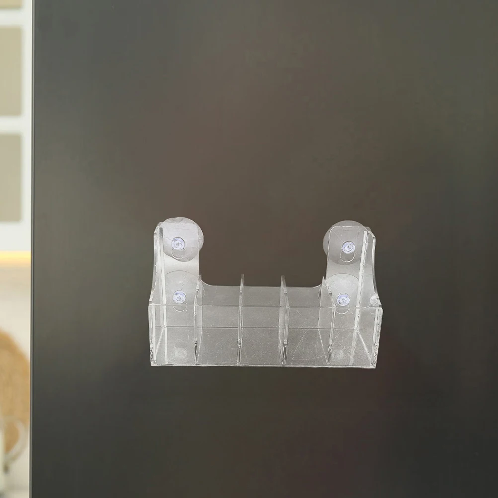 

2pcs Beverage Cup Rack 5 Compartments Fridge Organizer Transparent Acrylic Storage Shelf Refrigerator Display Holder For Kitchen