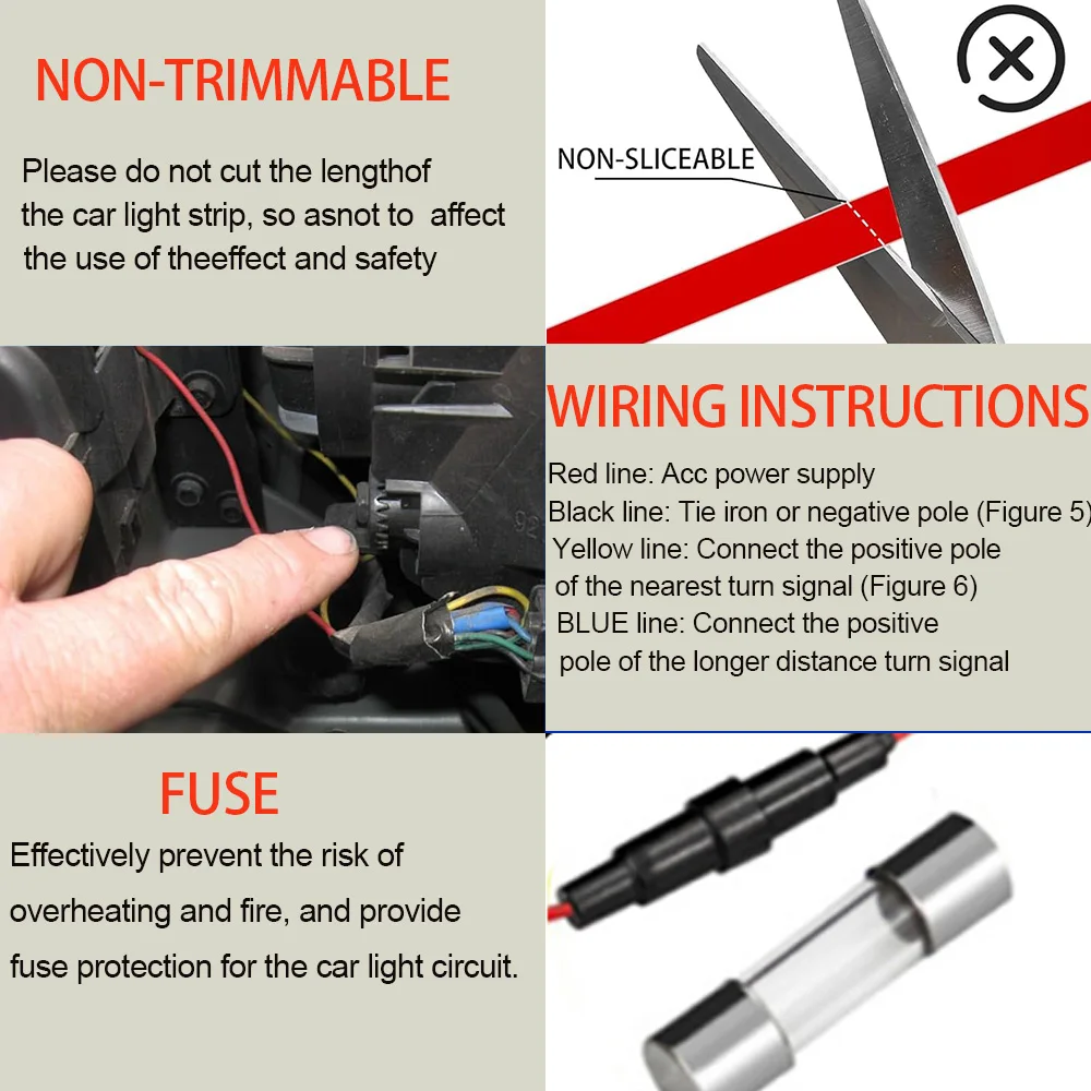 RGB Dynamic Scan Start Up DRL Daytime Running Lights Strip with Turn Signal Lamp Flexible Car SUV Led Hood Light 12V APP Control view 5