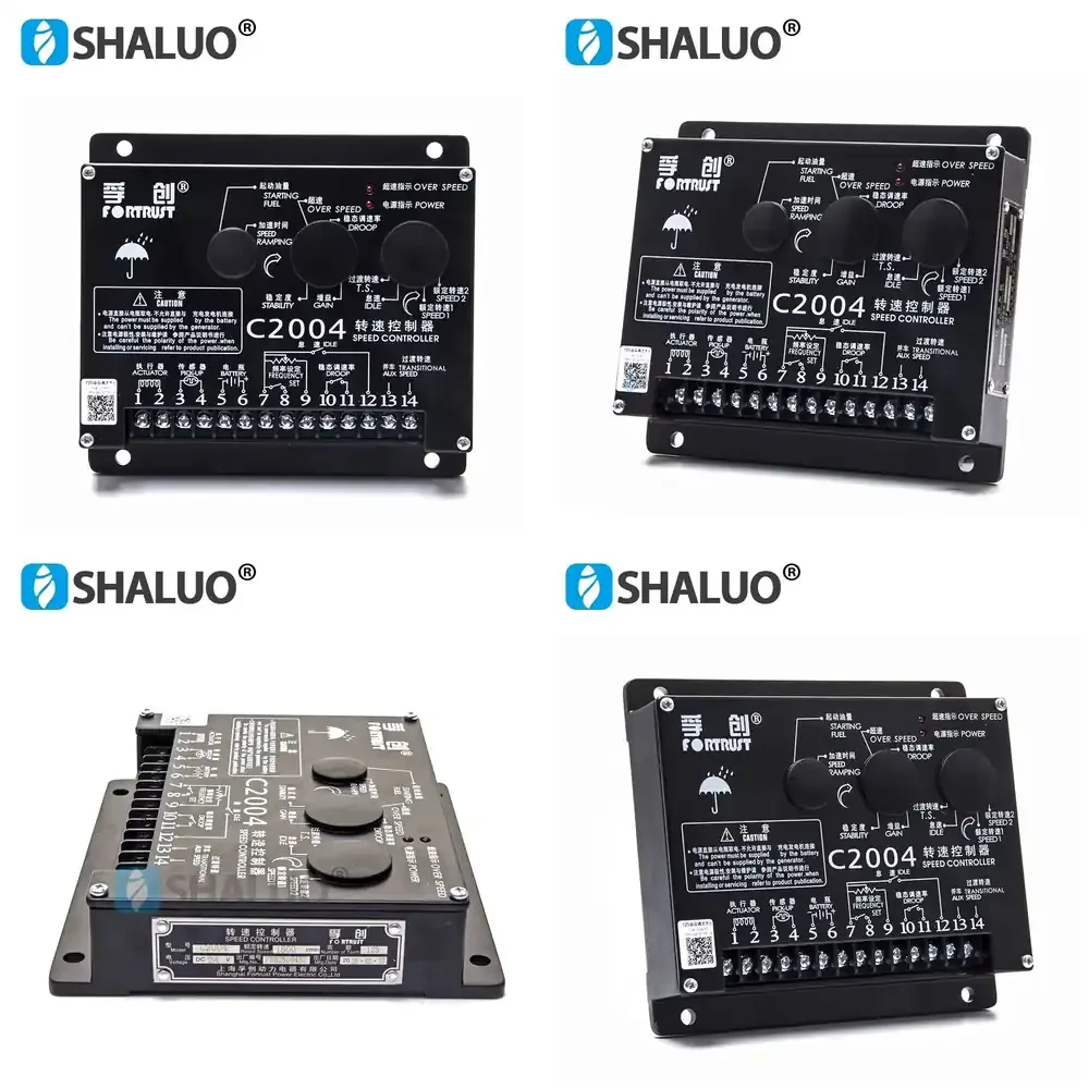 

DC 24V Control Panel Electric Brushless Governor Speed Controller Unit C2004 for Generator Motor Speed Regulation