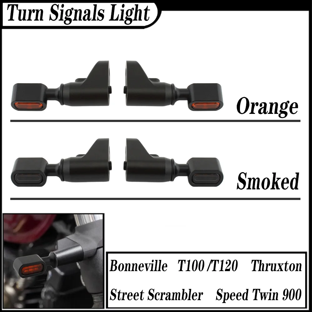 For Triumph T100 T120 STREET Twin 900 Thruxton Bobber Motorcycle Indicator Flashing Lamps Front Rear LED Turn Signals Light   ﻿