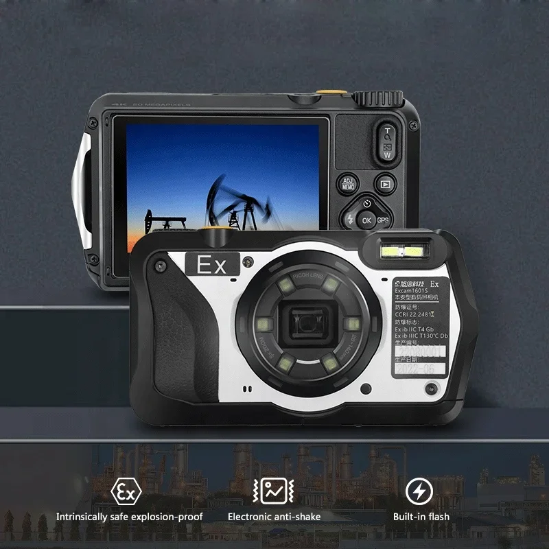 กล้องดิจิตอล Excam1601S ปลอดภัยในตัว พร้อมระดับการป้องกัน IP68 กล้องแบบพกพาป้องกันการระเบิด