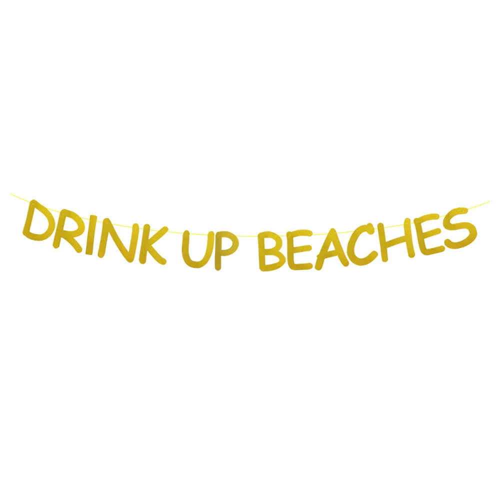 

1 Set Beach Party Hanging Bunting Glitter Summer Decor For Photo Booth Backdrop Tropical Celebration Outdoor Wedding Birthday