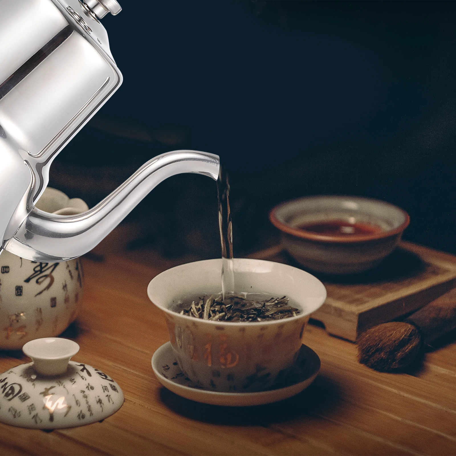 

Tea Teapot with Filter Kettle Stainless Steel Drainer High Capacity for Stovetop