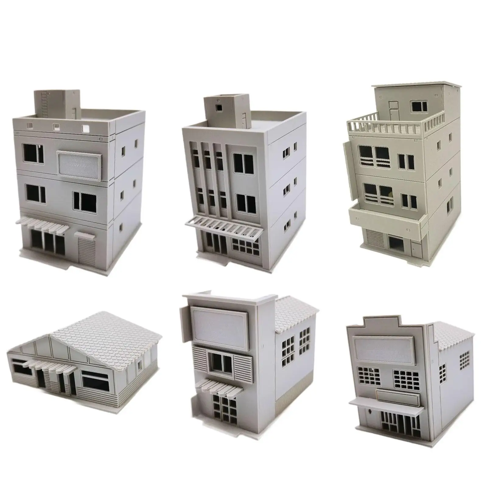 Modèle de construction japonais 1:64 - scène architecturale, modèle de disposition ferroviaire