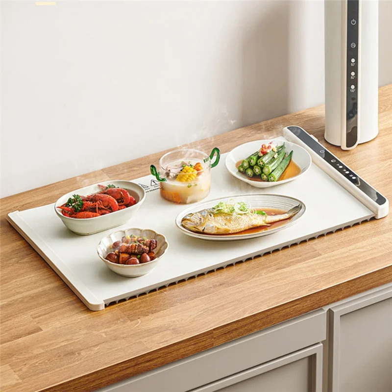 

EYFL-Warming Tray Food Warmer Plate Foldable Portable Food Fast Heating Mat Electric Warmingtray With 3 Tem Setting US Plug