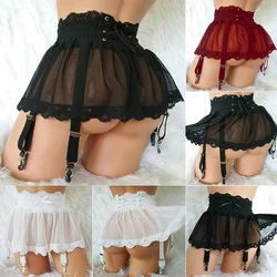 See Through Sexy Skirt Interesting Sex Dress Plus Size Women Lingerie Night Bell Dresses Cosplay Evening Sexual Red Exotic Pants