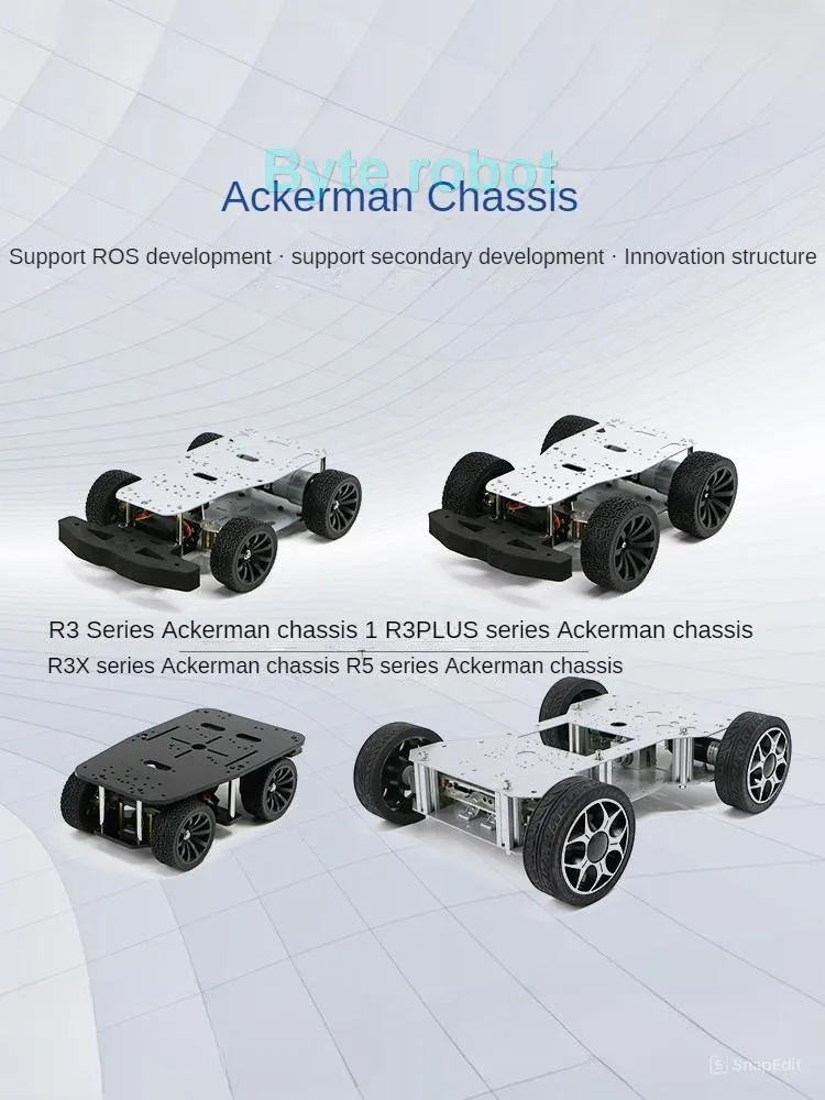 Ackerman Chassis Series Intelligent Car Chassis Unmanned Vehicle High-Precision GMR Encoder Motor Four-Wheel Drive Electric Car