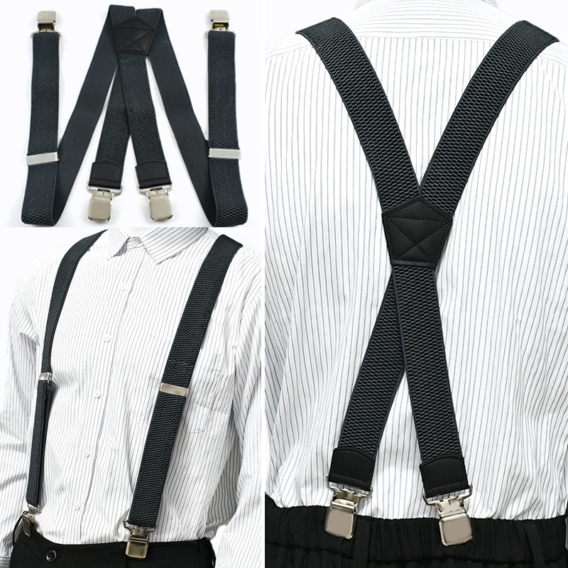 1 قطعة 3.5*120 سنتيمتر الكبار الرجال الحمالات 4 مقاطع حزام مطاط تسخير رجل الأقواس X-نوع الذكور حزام رياضي السراويل الشماعات اكسسوارات