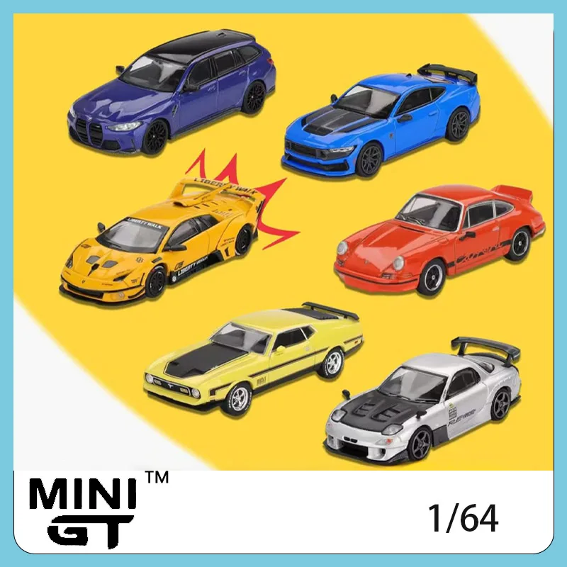 

MINIGT 1:64 Lamborghini BMW M3 Mazda RX7 Foton Mustang Porsche 911, новая предварительная продажа модель автомобиля из сплава