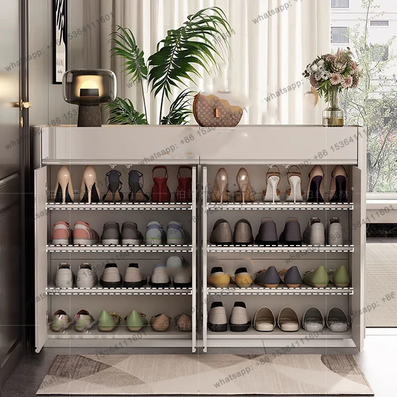 LD Luxury Slippers Shoe Cabinet Organizer Mobile Storage Living Room Entrance Hall Shoe Shelf Modern Zapatero