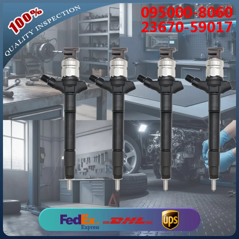 

4 шт. инжектор Common Rail 095000-8060 095000-9700 9709500-9770 23670-59016 23670-59017 для Toyota Land Cruiser 70 Series 1VD-FTV