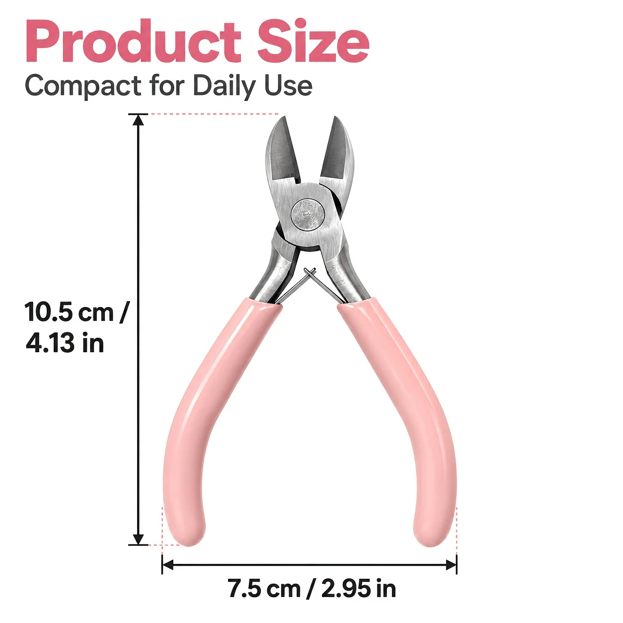 Mini Diagonal Cutting Pliers, 10.5cm Precision Wire Cutter Tool, for Projects, Jewelry Making, Beading, Floral Arrangements