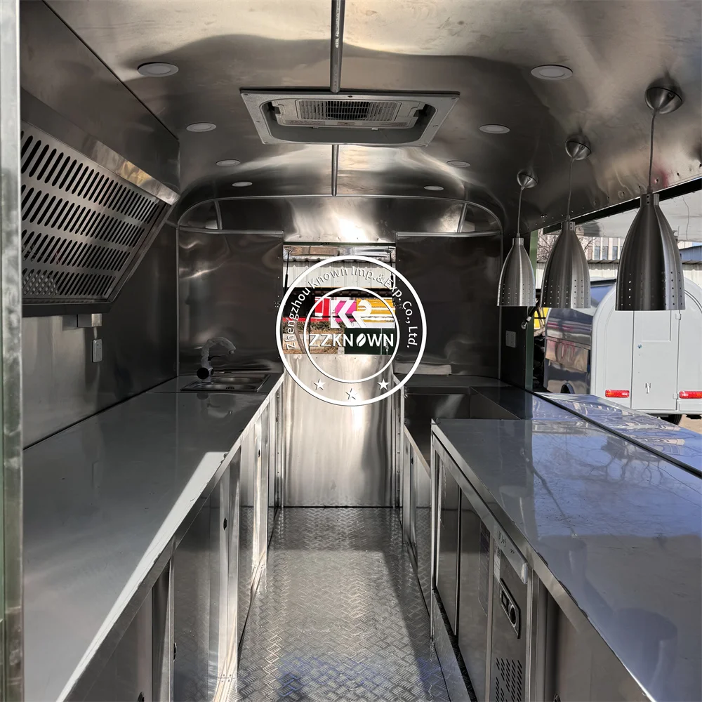 Customized Mobile Fast Food Truck Pizza Trailer Snack Ice Cream Cart Food Trailer With Professional Kitchen Equipment