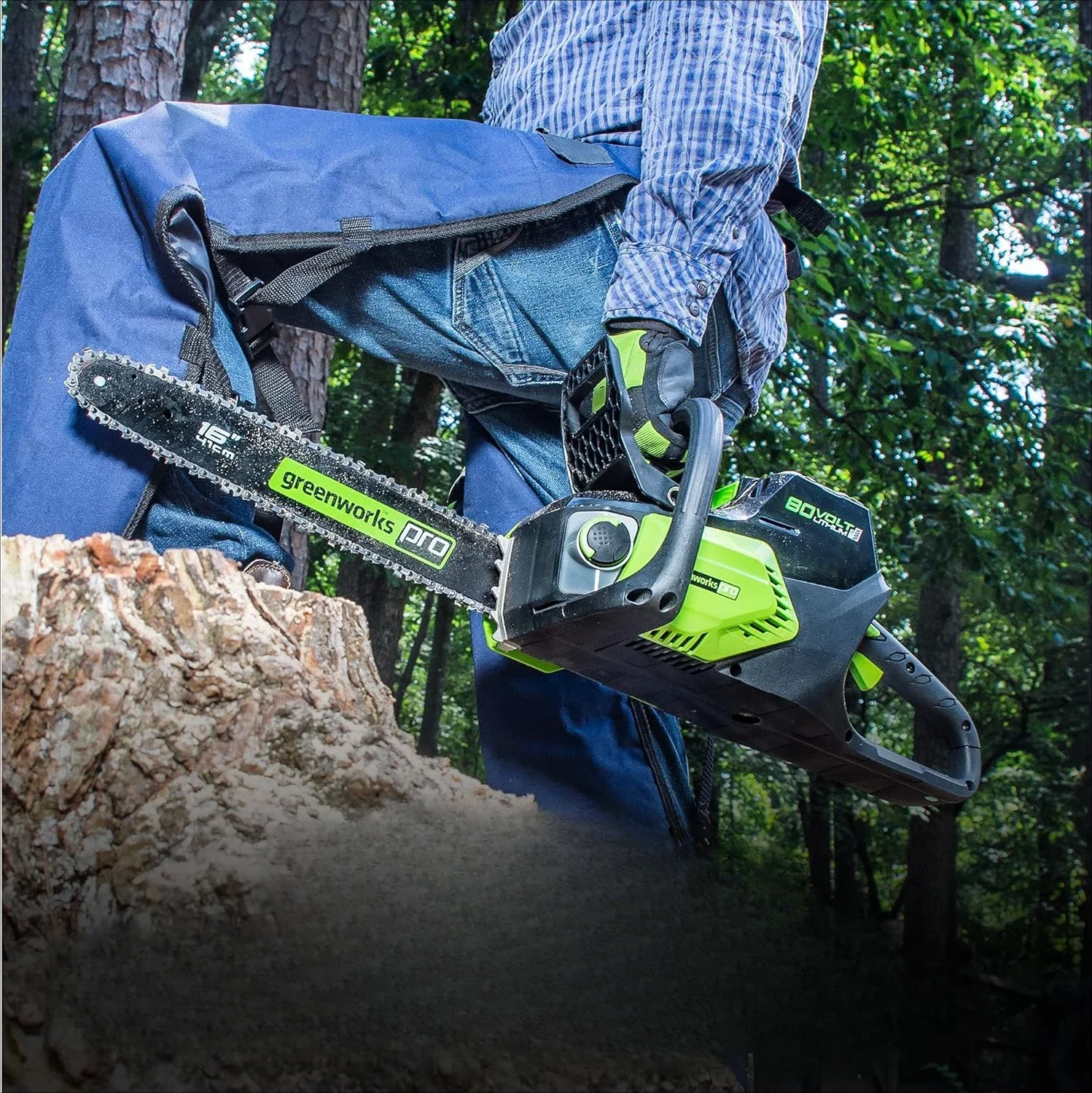 

SAT1 for motosierra inalámbrica sin escobillas, 80V, 16 pulgadas, ideal para tala de árboles, limado, poda y leña