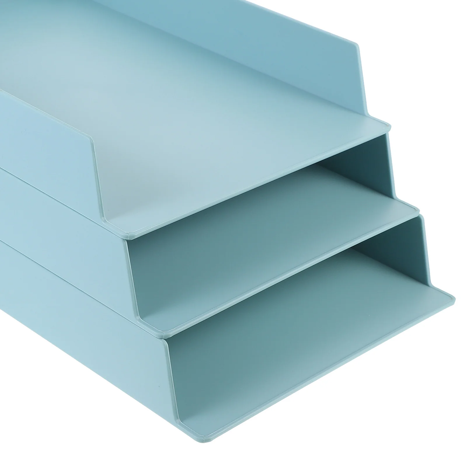 

3Pcs Office File Storage Box Large Capacity Desktop Organizer Lightweight Stationery Container for Study Dorm Organization