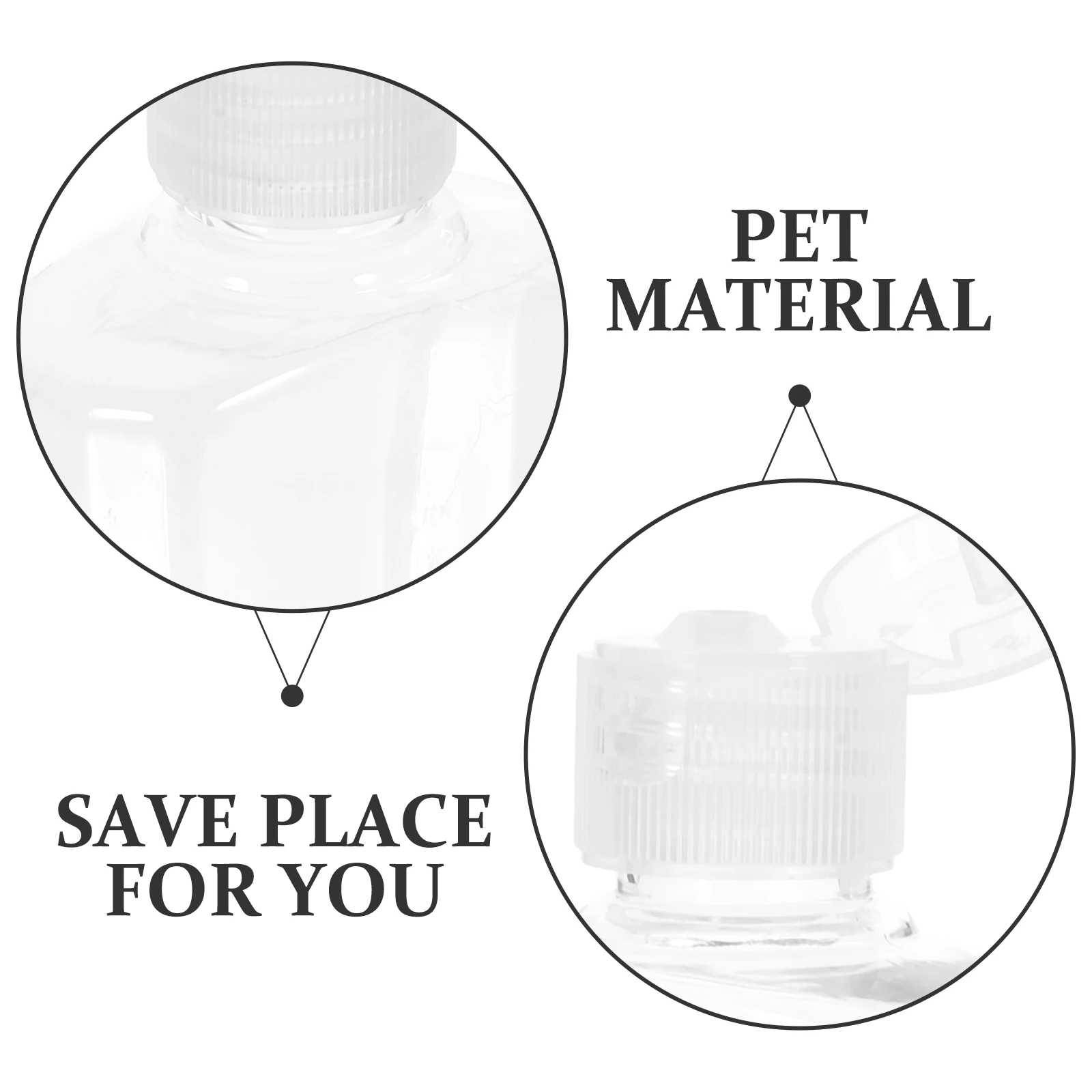 

5Pcs 100ml Flat Transparent Top Travel Lotion Bottles Leakproof Refillable Containers