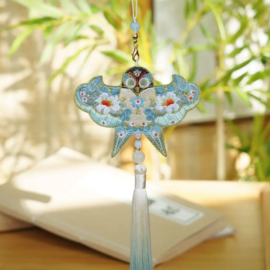 2024 chinese Embroidery hanging decoration kite pattern Hanfu hanging piece retro waist hanging cheongsam tassel accessory b212