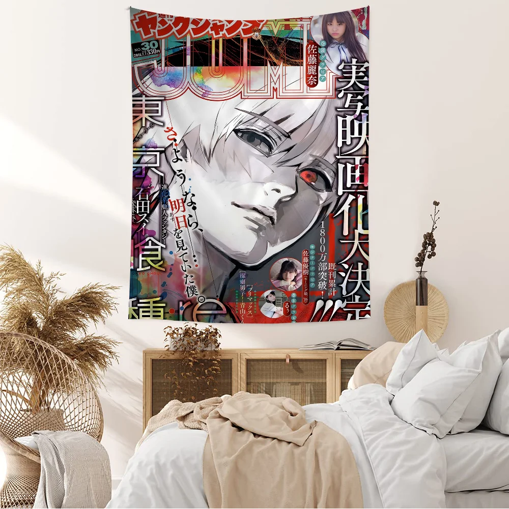 Anime T-Tokyo G-Ghoul Hanging Bohemian Tapestry Hanging Tarot Hippie Wall Rugs Dorm Japanese Tapestry