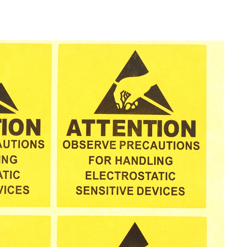 40Pcs Attention Caution Sticky Sticker Adhesive Warning Label Reminder For ESD Static Sensitive Device Electronic Components