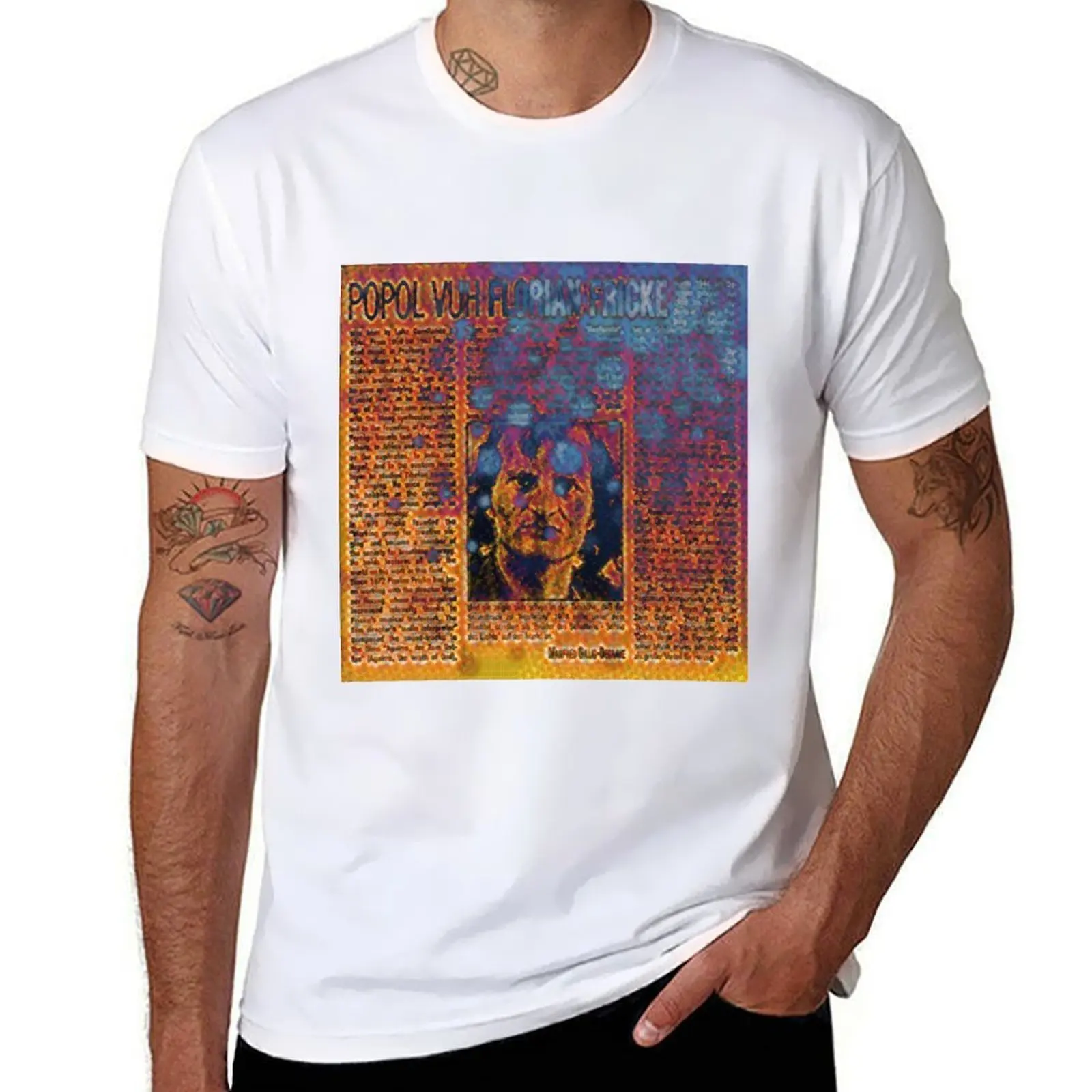 Camiseta Popol Vuh, camisetas para hombre, camisetas divertidas blancas, camiseta de humor oscuro