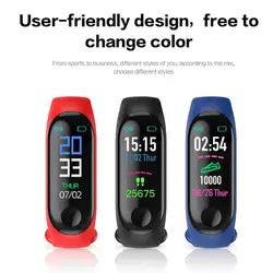 M3 Plus Smart Bracelet Heart Rate Blood Pressure Health Waterproof Smart Watch M3 Pro Sport Watch Wristband Fitness Tracker