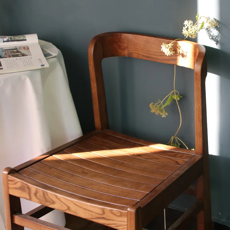 All solid wood ash wood walnut chair