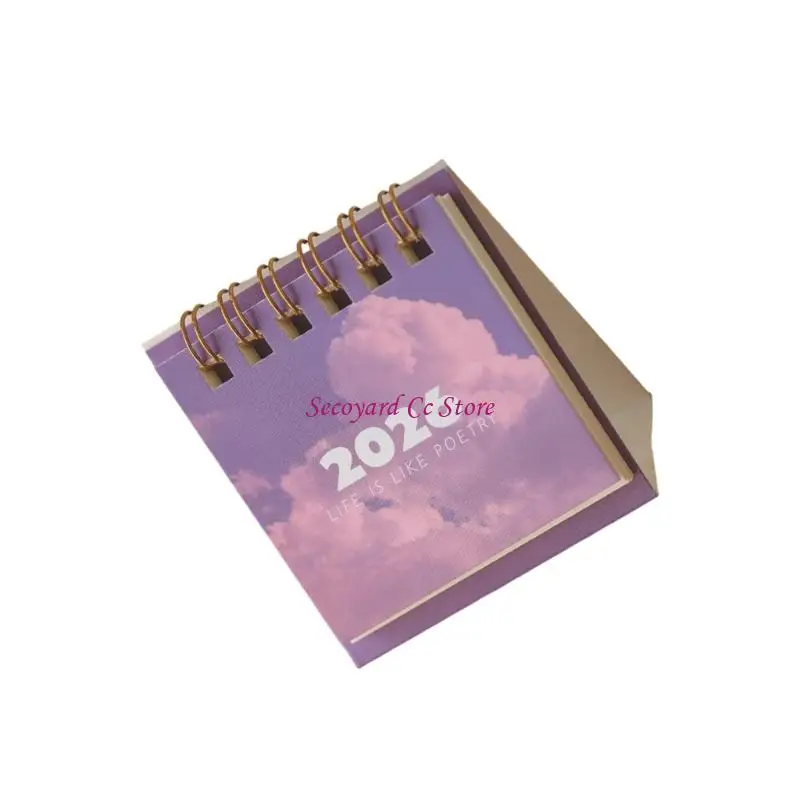 N3UC Small 2026 Desktop Calendar 15 Month Runs from Oct 2025 to Dec 2026 for Office