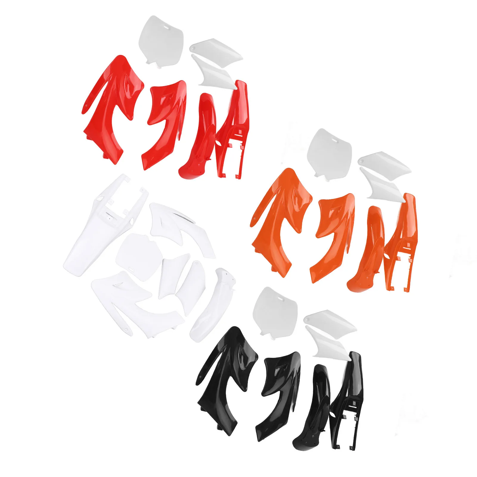7PCS Plastic Fairing Body Cover Kits Shockproof Motorcycle Mudguard Replacement for Apollo Orion Dirt Bike Chinese 2 Stroke 47cc