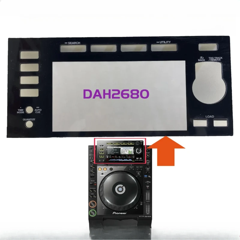 Pioneer Accessories DJM-A9 XDJ-RR XDJRX CDJ2000 Upper Display Outer Acrylic Plastic Plate DAH2680