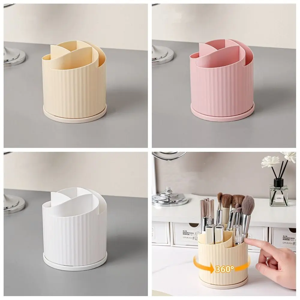 

Multi-function Makeup Brush Box Plastic 360 Rotating Student Pen Holder Practical Large Capacity Stationery Organizer