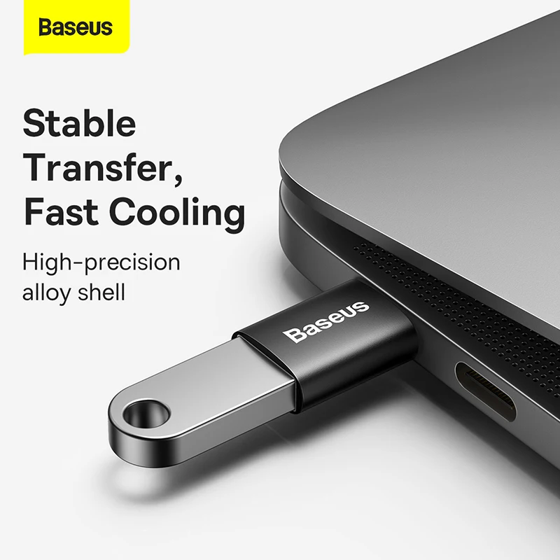 Baseus USB Male to USB Type C Female OTG Adapter Converter for Macbook PC Male USB OTG Adapter TYPE-C Female Data Charger Cable