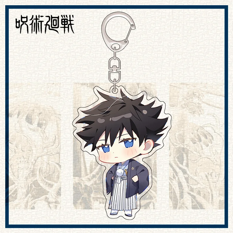 Anime Jujutsu Kaisen Satoru Gojo Itadori Yuji Cosplay Acrylic Keychain Cartoon Keyring Key Ring Knapsack Charm Pendant Xmas Gift