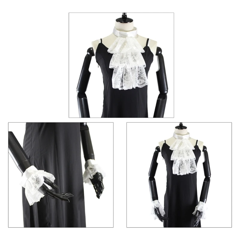 

Victorian Ruffled Collar Elegant Girls Blouse Collar Wrist Cuff Dropship