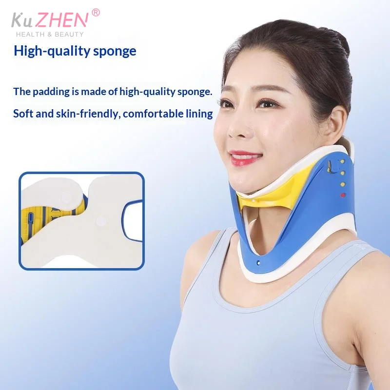 Collarín de Soporte Cervical con Sistema de Soporte de 360 Grados, Estirador de Cuello, Tractor Terapéutico, Ortesis para Adultos y Niños