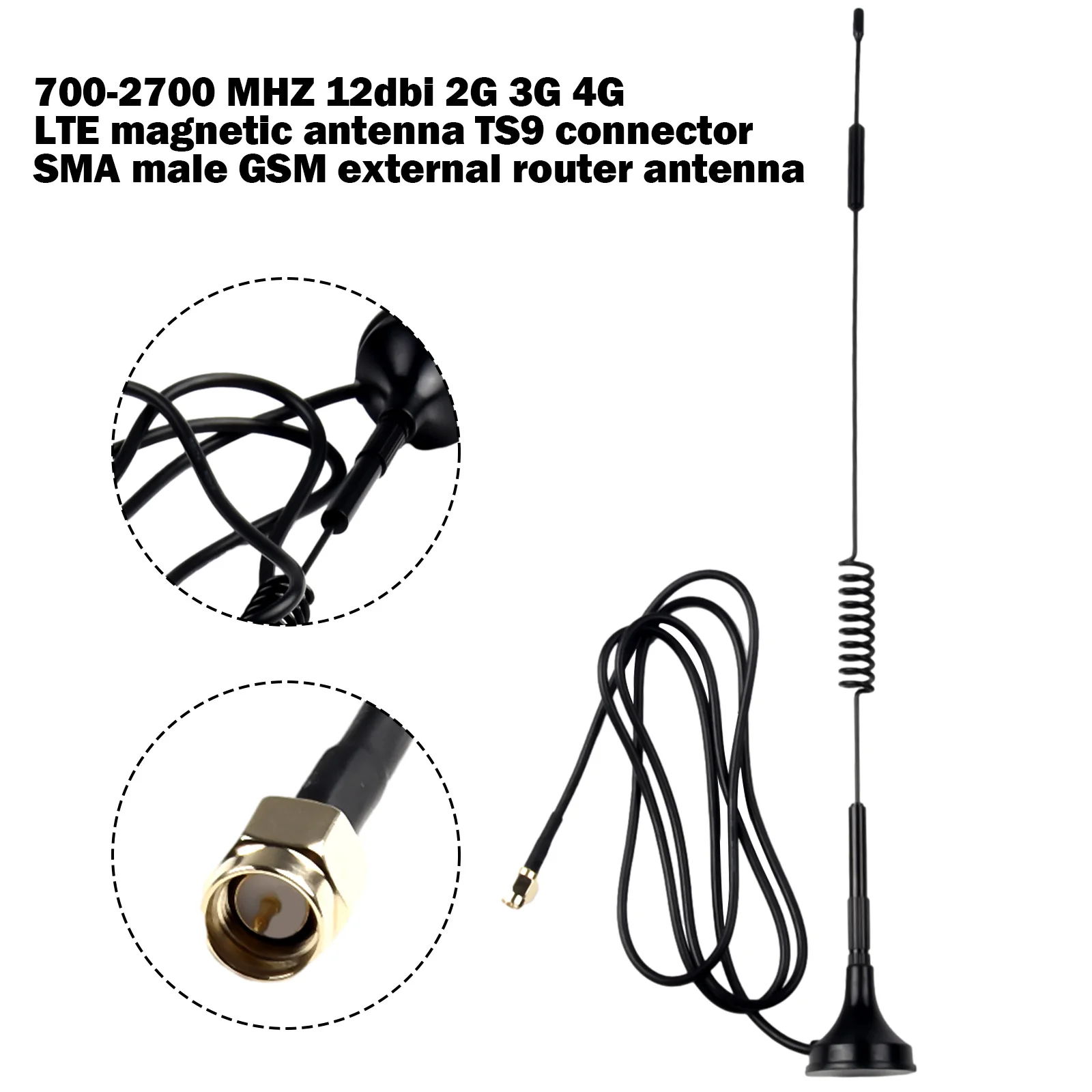 

Brand New High Quality Antenna Receiver 50MHz 50W Power GPS Accessories In-Car Technology Sat Nav Devices Total Length 32CM