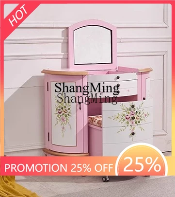 CL High Value Multifunctional Dresser Small Unit Pastoral Style Bedroom Creative Desk Makeup Table Integrated