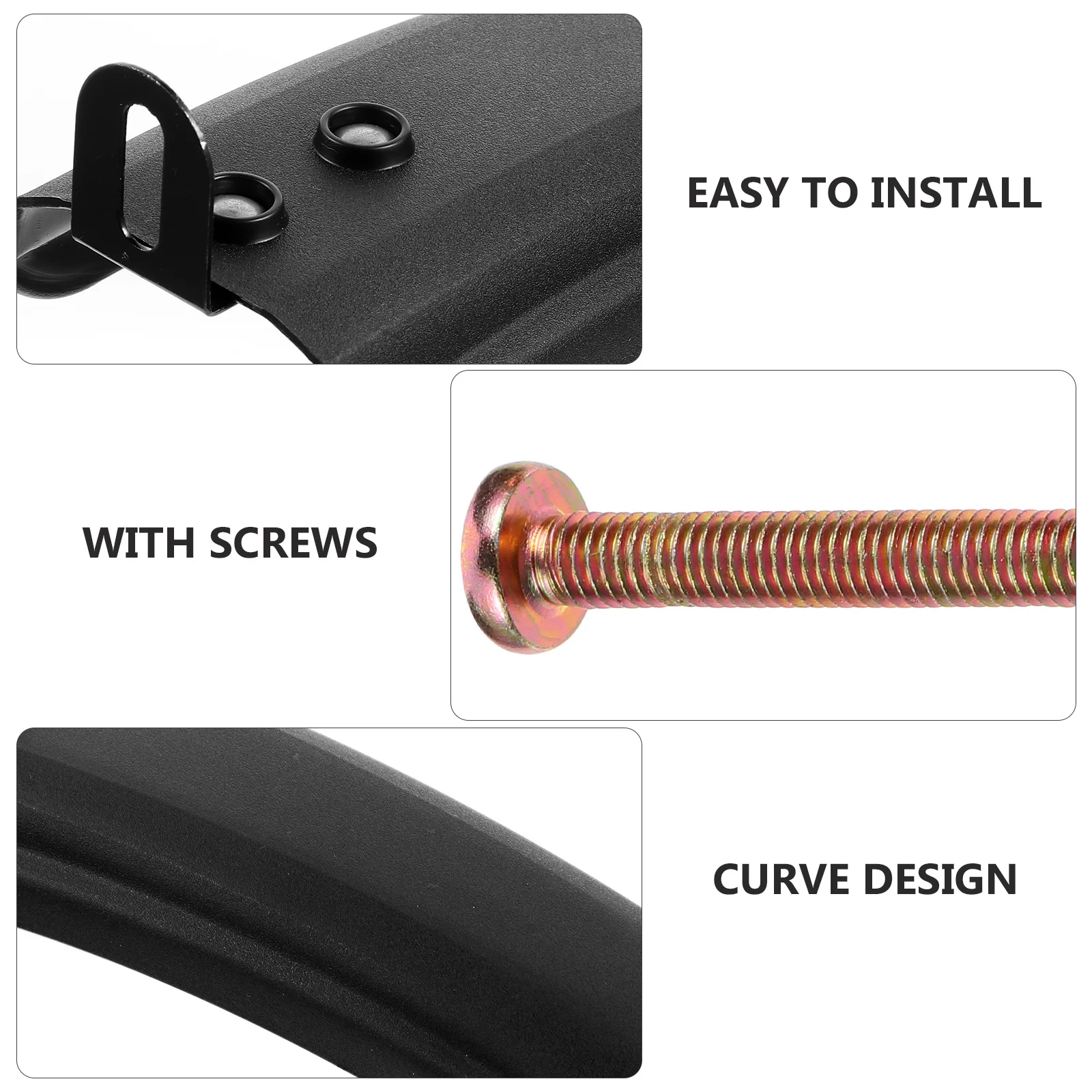 

2Pcs Bike Mud Guard Universal Fit for 14-18 Inch Mountain Road Bikes Mudguards Outdoor Cycling Accessories Bike Mudguard