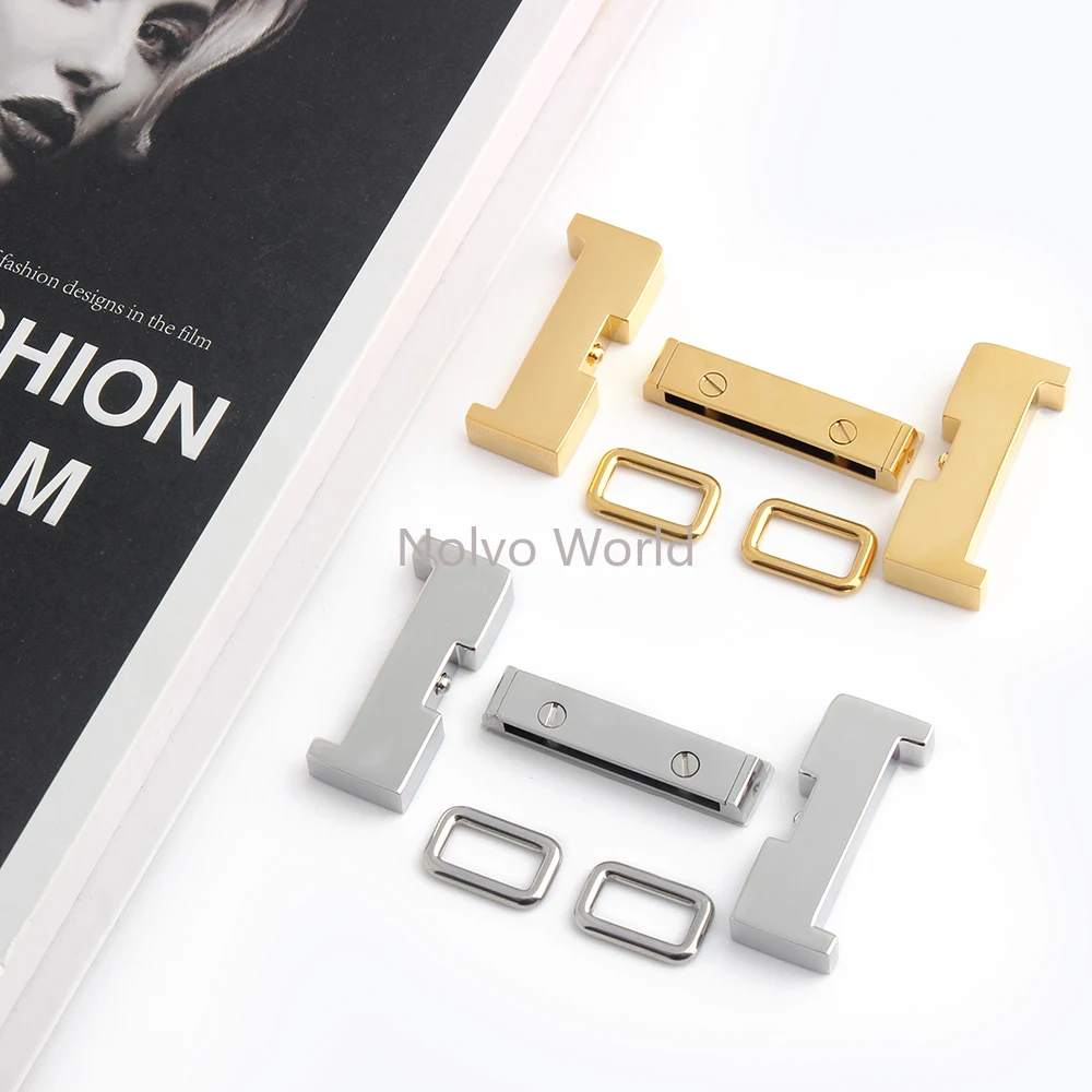 2/5/10Sets Metal Rectangle Clasp Turn Lock Twist Lock For DIY Leather Handbag Bags Strap Replacement Belt Buckle Accessories