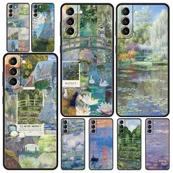 Phone Case For Samsung Galaxy S24 S23 S22 Ultra S20 S21 FE 5G S10 S9 Plus S10E S8 S7 Edge Soft Silicone Cover Claude Monet Art