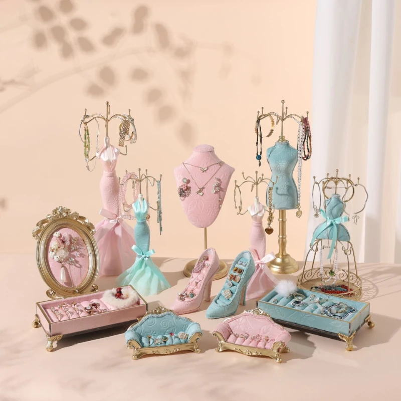 New Creative Resin Crafts Jewelry Display Stand Iron Jewelry Stand Earrings Necklace Rack Jewelry Display Props