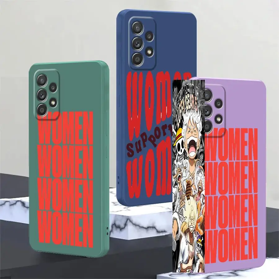 Phone Cover Case for Samsung Galaxy A16 A36 A26 A15 A13 A14 A11 A12 A34 A35 A22 A52 A24 A51 Red Woman Letter 