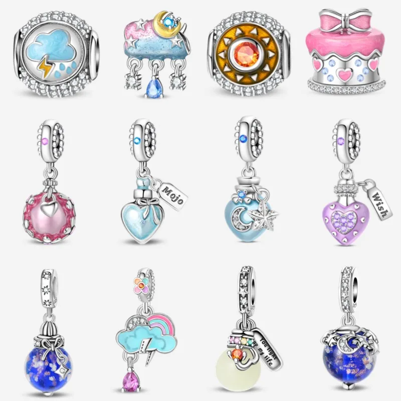 

Brand new 925 sterling silver cloud beads suitable for original DIY women's bracelets, necklaces, jewelry making gifts