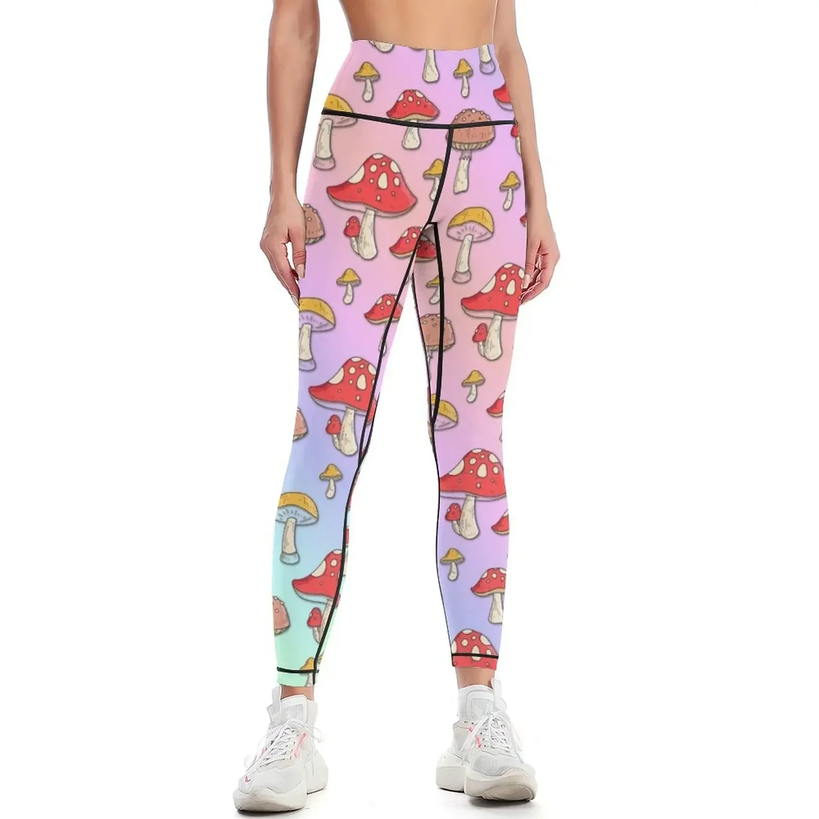 Holographic Mushroom All Over Print Leggings workout shorts Women's tights Legging sport Womens Leggings