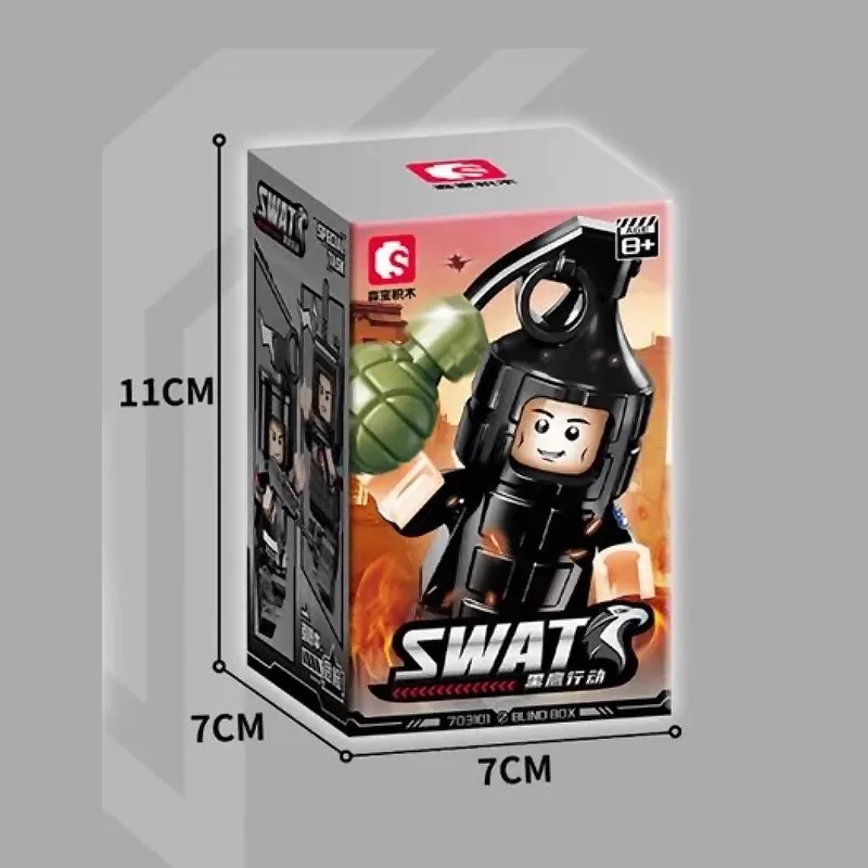 

SEMBO BLOCKE Black Hawk Action Team Police Building Blocks Small Particles Bricks Toy Gift for Boys