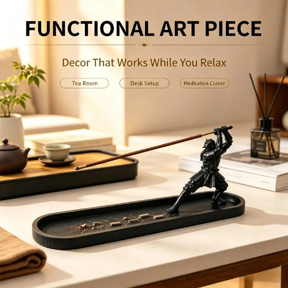 Japanese Incense Burner Japanese Novelty Ash Catcher Incense Stick Burner for Home Living Room Bedroom Yoga Room Office Entryway